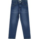Civil Boys Erkek Çocuk Kot Pantolon 6-9 Yaş Boru Paça Mavi Pamuklu Günlük Model - 7 - 8 Yaş