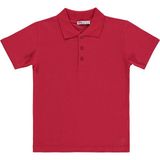 Civil Boys Erkek Çocuk Palmiye Nakışlı Polo Yaka 6-9 Yaş Tişört - Kırmızı - Açık Narçiçeği - 7 - 8 Yaş