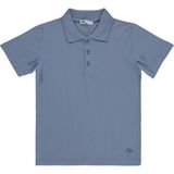 Civil Boys Erkek Çocuk Palmiye Nakışlı Polo Yaka 6-9 Yaş Tişört - Mavi - İndigo - 7 - 8 Yaş