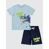 Civil Boys Erkek Çocuk Pijama Takımı 2-5 Yaş Buz Mavi - 3 - 4 Yaş