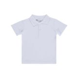 Civil Boys Palmiye Nakışlı Polo Yaka 2-5 Yaş Beyaz Erkek Çocuk Tişört