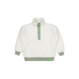 Civil Boys Yakası Patlı Çizgili 6-9 Yaş Sweatshirt - Yeşil 9-10 Yaş