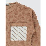 Civil Boys Yıldız Baskılı Çizgili Cepli 2-5 Yaş Sweatshirt - Kahverengi3-4 Yaş