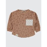 Civil Boys Yıldız Baskılı Çizgili Cepli 2-5 Yaş Sweatshirt - Kahverengi5-6 Yaş
