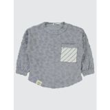 Civil Boys Yıldız Baskılı Çizgili Cepli 2-5 Yaş Sweatshirt - Mavi2-3 Yaş