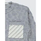 Civil Boys Yıldız Baskılı Çizgili Cepli 2-5 Yaş Sweatshirt - Mavi5-6 Yaş
