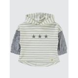 Civil Boys Yıldız Baskılı Çizgili Kapşonlu 2-5 Yaş Sweatshirt - Mavi4-5 Yaş