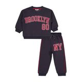 Civil Brooklyn 80 Baskılı Biyeli 2-5 Yaş Eşofman Takımı - Gri 2-3 Yaş, 2-3 Yaş, 25L78419825W1, Antrasit, erkek-çocuk