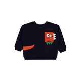 Civil Cebi Surat Nakışlı Erkek Çocuk Sweatshirt, 2-3 Yaş, 19785V80025W1, Lacivert, erkek-çocuk