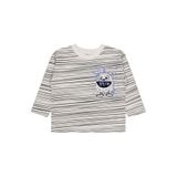 Civil Çizgili Canavar Baskılı Erkek Çocuk Sweatshirt, 2-3 Yaş, 19407417725W1, Beyaz, erkek-çocuk