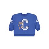 Civil Cool Dude Baskı/Nakışlı Erkek Çocuk Sweatshirt, 4-5 Yaş, 19785B25225W1, Saks Mavisi, erkek-çocuk