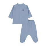 Civil Erkek Bebek Ayıcık Baskılı Pijama Takımı, 9-12, 22958025525W1-MVI-74, Mavi, erkek-bebek