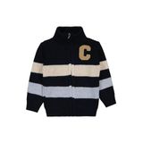 Civil Erkek Çocuk C Nakışlı Çizgili Hırka, 2-3 Yaş, 39A68118125W1, Lacivert, Erkek Çocuklar