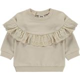 Civil Fırfırlı Basic 6-18 Ay Taş Beyaz Bebek Sweatshirt