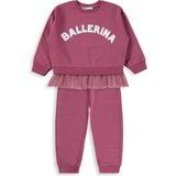 Civil Girls Ballerina Baskılı 2-5 Yaş Eşofman Takımı - Lila - Mürdüm - 4 - 5 Yaş