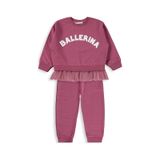 Civil Girls Ballerina Baskılı 2-5 Yaş Eşofman Takımı - Lila Mürdüm
