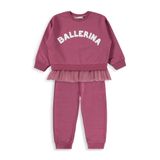 Civil Girls Ballerina Baskılı 2-5 Yaş Eşofman Takımı - Lila