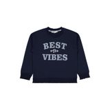 Civil Girls Best Vibes Nakışlı 6-9 Yaş Sweatshirt -, 8-9 Yaş, 19330J45525W2, Lacivert, kız-çocuk