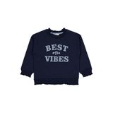 Civil Girls Best Vibes Nakışlı Sweatshirt, 2-3 Yaş, 19330J45525W1-LCV-2, Lacivert, kız-çocuk