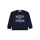 Civil Girls Best Vibes Nakışlı Sweatshirt, 7-8 Yaş, 19330J45525W2-LCV-7, Lacivert, kız-çocuk