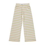 Civil Girls Bol Paça Kız Çocuk Pantolon, 12-13 Yaş, Hardal, Çizgili