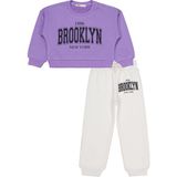 Civil Girls Brooklyn Baskılı 2-5 Yaş Eşofman Takımı - Lila 3-4 Yaş - 3 - 4 Yaş - Mor