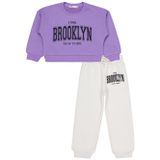 Civil Girls Brooklyn Baskılı 2-5 Yaş Eşofman Takımı - Lila 4-5 Yaş