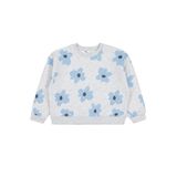 Civil Girls Çiçek Baskılı 6-9 Yaş Sweatshirt - Gri 8-9 Yaş, 9-10 Yaş, 19330J48225W2, Kar Melanj, kız-çocuk