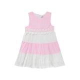 Civil Girls Çiçek Dantelli Kız Çocuk Elbise, Pembe-Beyaz, 4-5 Yaş