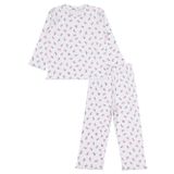 Civil Girls Çiçek Desenli 2-5 Yaş Pijama Takımı - Ekru 4-5 Yaş