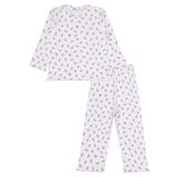 Civil Girls Çiçek Desenli 2-5 Yaş Pijama Takımı - Ekru 5-6 Yaş
