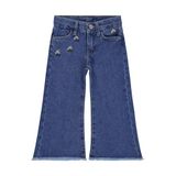 Civil Girls Çiçek Nakışlı 2-5 Yaş Pantolon - 5-6 Yaş, 2-3 Yaş, 20D68050126S1, Mavi, Kız çocuk