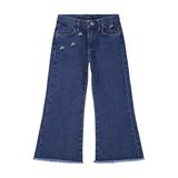 Civil Girls Çiçek Nakışlı 6-9 Yaş Pantolon - 9-10 Yaş, 6-7 Yaş, 20D68050226S1, Mavi, Kız çocuk
