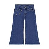Civil Girls Çiçek Nakışlı Kız Çocuk Pantolon 5-6 Yaş, 5-6 Yaş, 20D68050126S1, Mavi, Kız çocuk