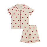 Civil Girls Çilek Desenli Şortlu 10-13 Yaş Pijama Takımı - Fil Dişi