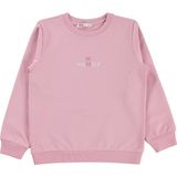Civil Girls Civil Kız Çocuk 6-9 Yaş Uzun Kollu Rahat Kalıp Sweatshirt Koyu Pembe - Cepli Tasarım - Koyu Pembe - Siyah - 9 - 10 Yaş