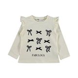 Civil Girls Civil Kız Çocuk Ekru Renkli Uzun Kollu Fabulous Baskılı Sweatshirt - Regular Fit Özellikli