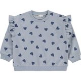 Civil Girls Civil Kız Çocuk Kalp Desenli Sweatshirt | 2 Ip Uzun Kol Bisiklet Yaka | Okul Kreş ve Günlük Kullanım - Mavi - Mavi-3 - 3 - 4 Yaş