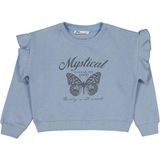 Civil Girls Civil Kız Çocuk Kelebek Baskılı Mavi Sweatshirt Uzun Kol Regular Fit 6-9 Yaş - 8 - 9 Yaş