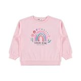 Civil Girls Civil Kız Çocuk Pembe Rainbow Baskılı Sweatshirt Uzun Kollu Regular Fit Ek Özellikler