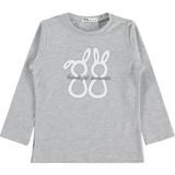 Civil Girls Civil Kız Çocuk Tavşan Baskılı Sweatshirt | Likralı Süprem Şardonlu | Okul Kreş ve Günlük Kullanım - Gri - Haki - Gri Melanj - 8 - 9 Yaş