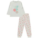 Civil Girls Deniz Kabuğu Desenli 6-9 Yaş Pijama Takımı - Beyaz 9-10 Yaş