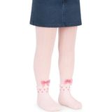 Civil Girls Derbili Fiyonk Aksesuar 3-11 Yaş Kız Külotlu Çorap - Pembe 3-4 Yaş - Pembe - Bebek