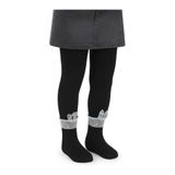 Civil Girls Derbili Fiyonk Aksesuar Kız Külotlu Çorap 7-8 Yaş, 5-6 Yaş, 70D83301625W1, Siyah, kız-çocuk