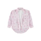 Civil Girls Fiyonk Baskılı 6-9 Yaş Gömlek -, 6-7 Yaş, 40041049126S1, Pembe, Kız Çocuklar