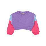 Civil Girls Good Vibes Only Baskılı 2-5 Yaş Sweatshirt - Lila 2-3 Yaş