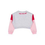 Civil Girls Good Vibes Only Baskılı Sweatshirt, 7-8 Yaş, 19330J48125W2-KRJ-7, Kar Melanj, kız-çocuk