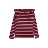 Civil Girls İnce Çizgili Sweatshirt, 13-14 Yaş, 19330J50025W1-KBR-13, Koyu Bordo, kız-çocuk
