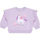 Civil Girls Kalpli Unicorn Baskılı 2-5 Yaş Sweatshirt - Lila 3-4 Yaş