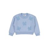 Civil Girls Kelebek Aksesuarlı Kız Çocuk Sweatshirt, 2-3 Yaş, 19L70222625W1, Mavi, kız-çocuk